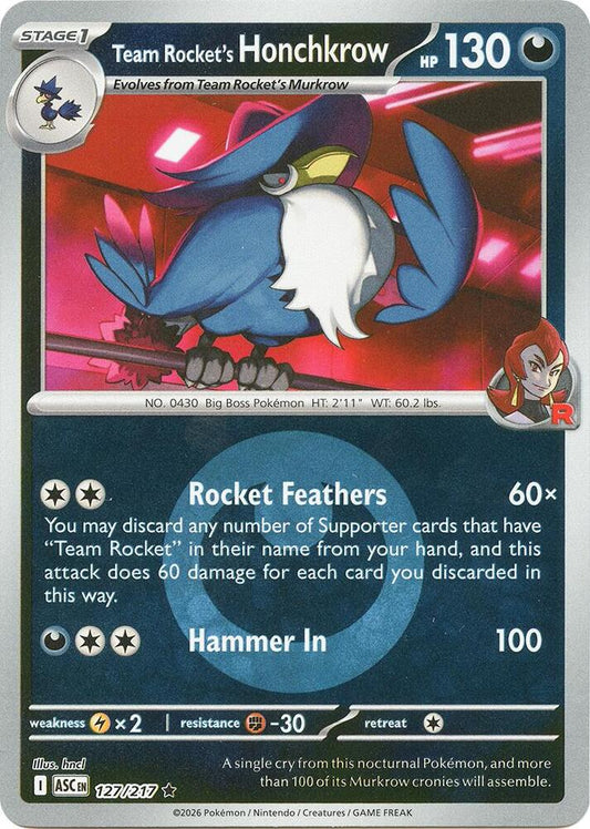 Team Rocket's Honchkrow (Energy Symbol Pattern) [ME: Ascended Heroes] 127/217