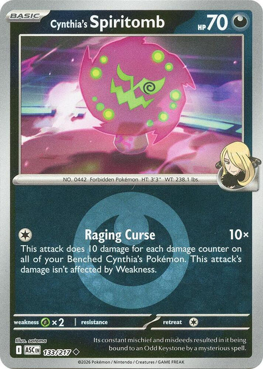 Cynthia's Spiritomb - 133/217 (Energy Symbol Pattern) [ME: Ascended Heroes] 133/217