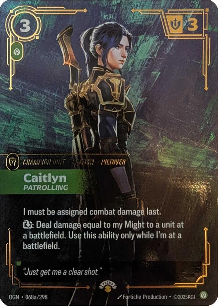 Caitlyn - Patrolling [Riftbound Promotional Cards] 068a/298