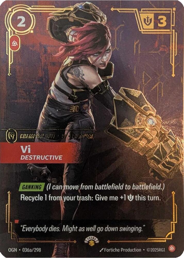 Vi, Destructive [Riftbound Promotional Cards] 036a/298
