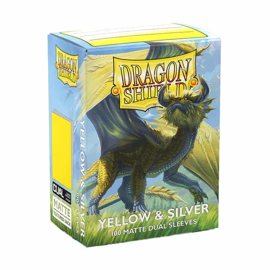 Dragon Shield Dual Matte Yellow & Silver Sleeves 100ct