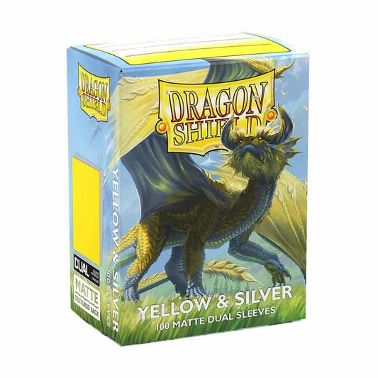 Dragon Shield Dual Matte Yellow & Silver Sleeves 100ct