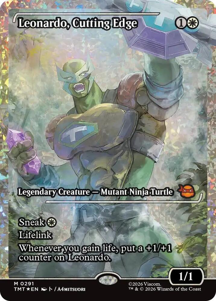 Leonardo, Cutting Edge (Showcase) (Fracture Foil) [Teenage Mutant Ninja Turtles] 291