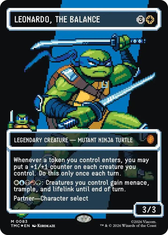 Leonardo, the Balance (0083) (Borderless) (Surge Foil) [Commander: Teenage Mutant Ninja Turtles] 83