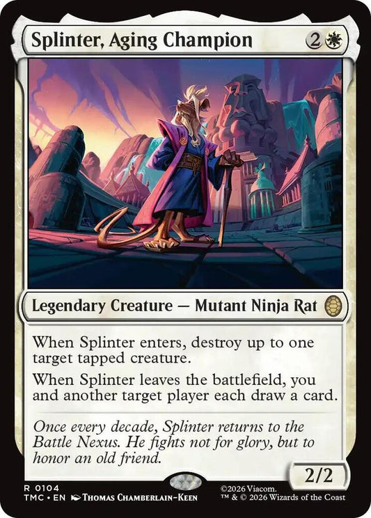 Splinter, Aging Champion [Commander: Teenage Mutant Ninja Turtles] 104