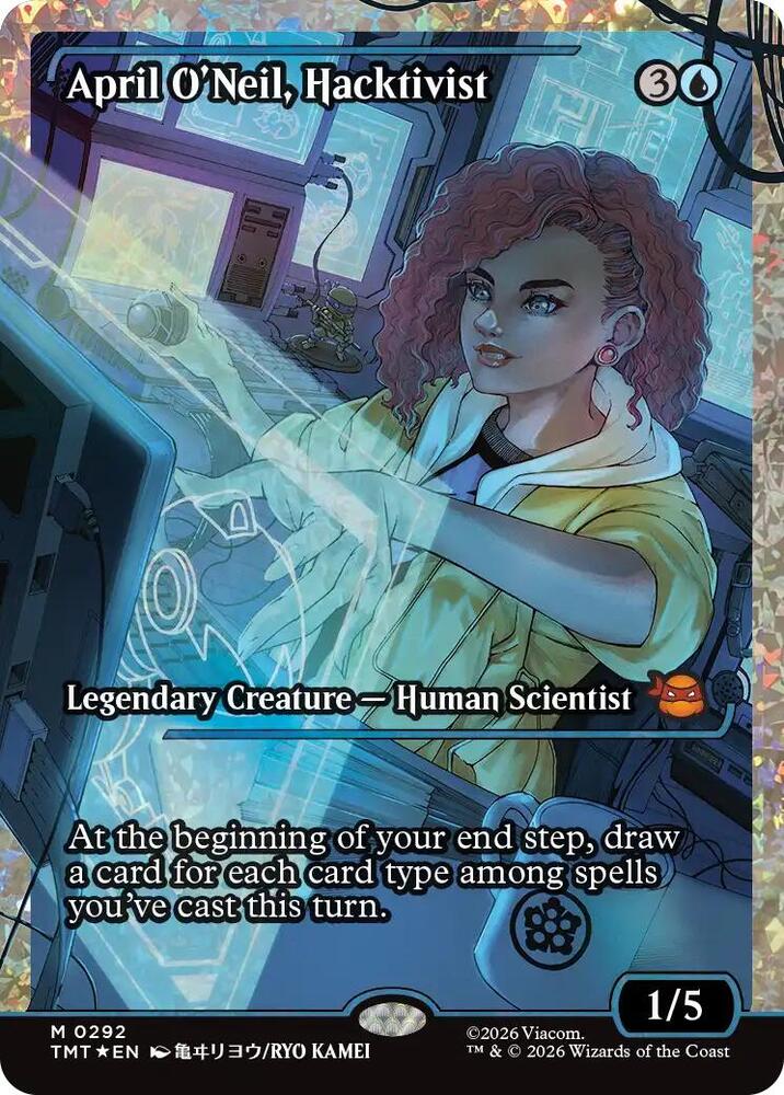 April O'Neil, Hacktivist (0292) (Showcase) (Fracture Foil) [Teenage Mutant Ninja Turtles] 292