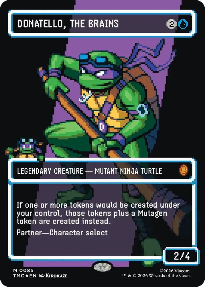 Donatello, the Brains (0085) (Borderless) (Surge Foil) [Commander: Teenage Mutant Ninja Turtles] 85