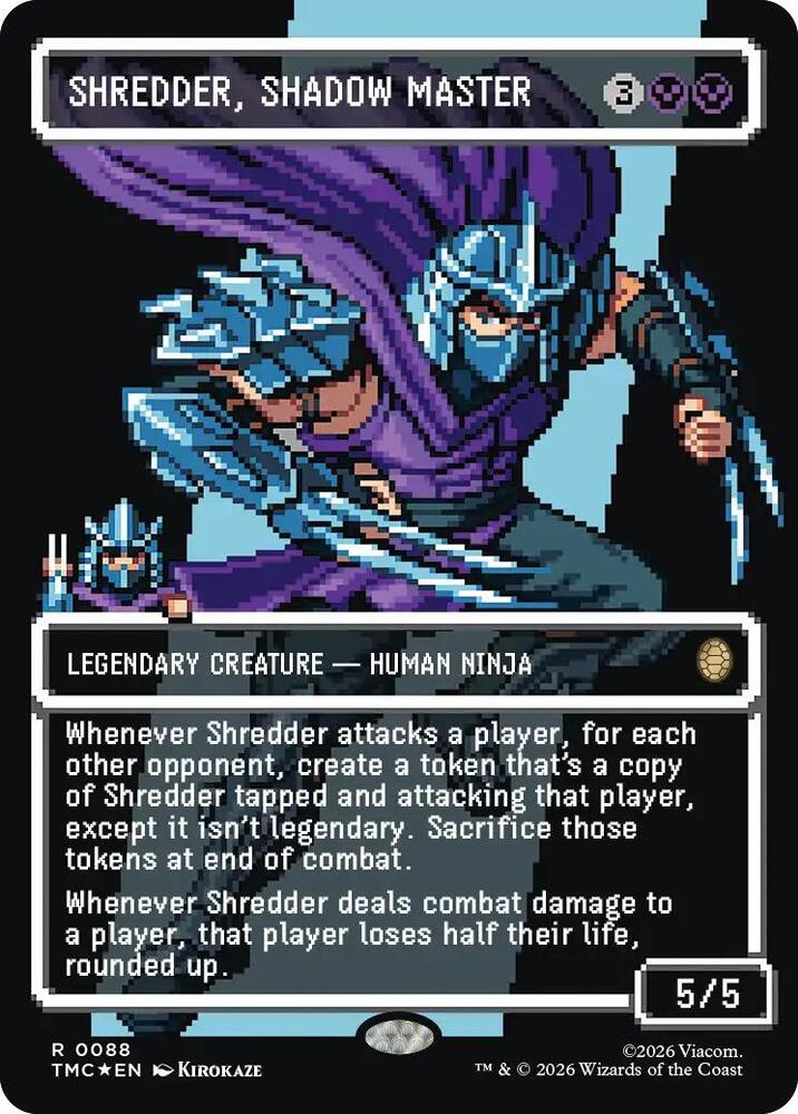 Shredder, Shadow Master (Borderless) (Surge Foil) [Commander: Teenage Mutant Ninja Turtles] 88