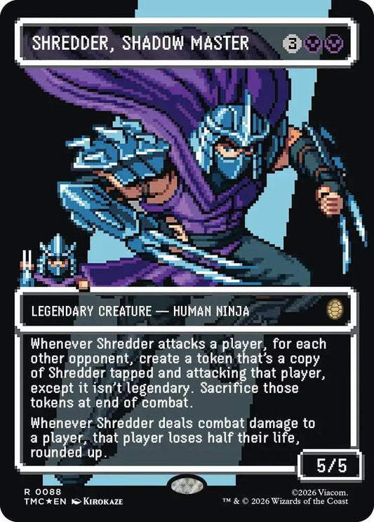 Shredder, Shadow Master (Borderless) (Surge Foil) [Commander: Teenage Mutant Ninja Turtles] 88