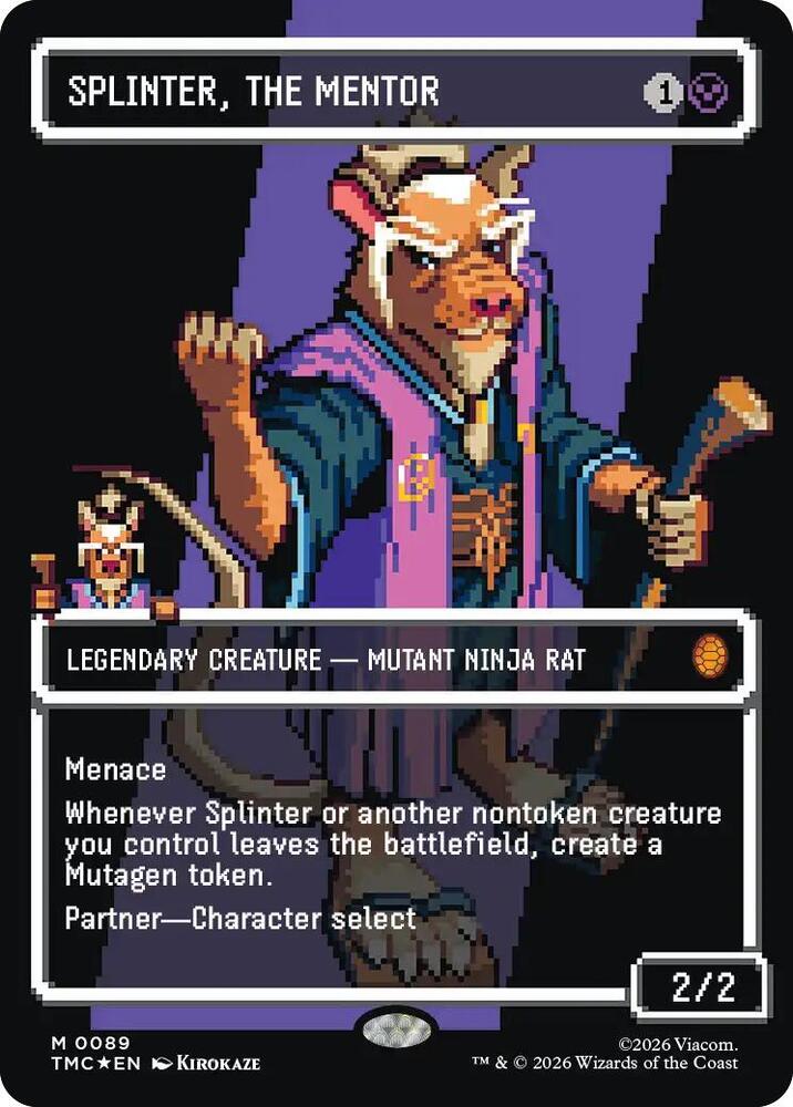 Splinter, the Mentor (0089) (Borderless) (Surge Foil) [Commander: Teenage Mutant Ninja Turtles] 89