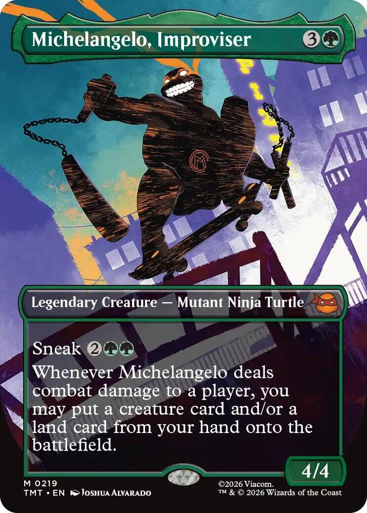 Michelangelo, Improviser (Borderless) [Teenage Mutant Ninja Turtles] 219
