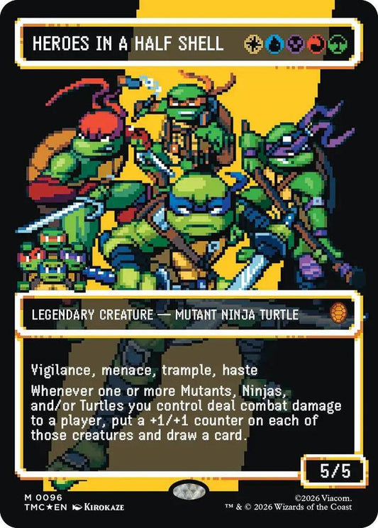 Heroes in a Half Shell (0096) (Borderless) (Surge Foil) [Commander: Teenage Mutant Ninja Turtles] 96