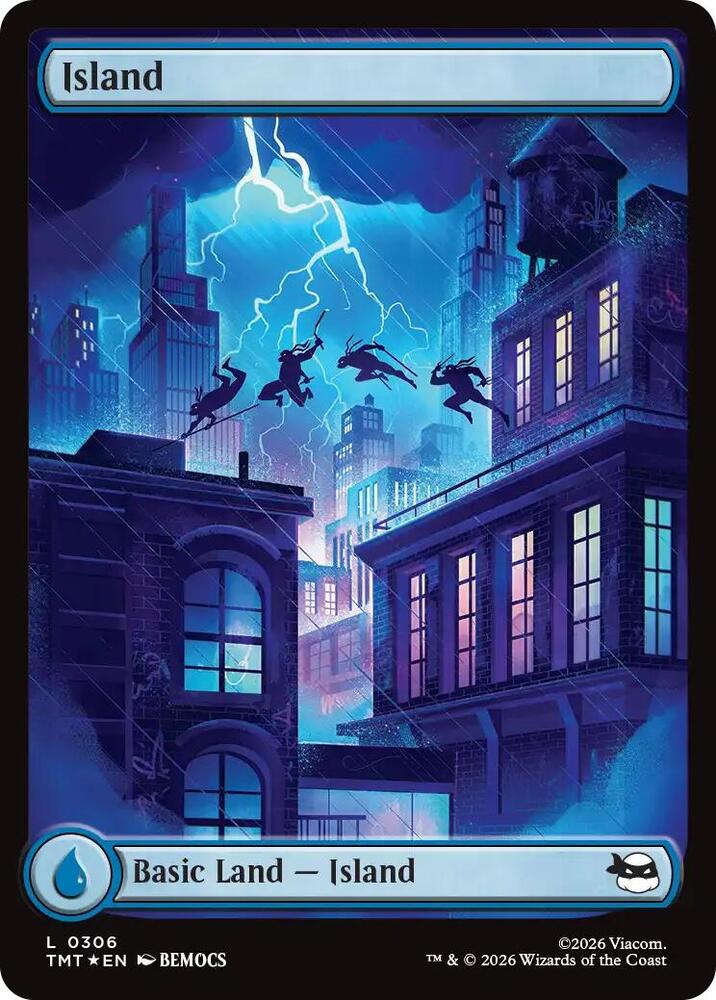 Island (0306) (Surge Foil) [Teenage Mutant Ninja Turtles] 306