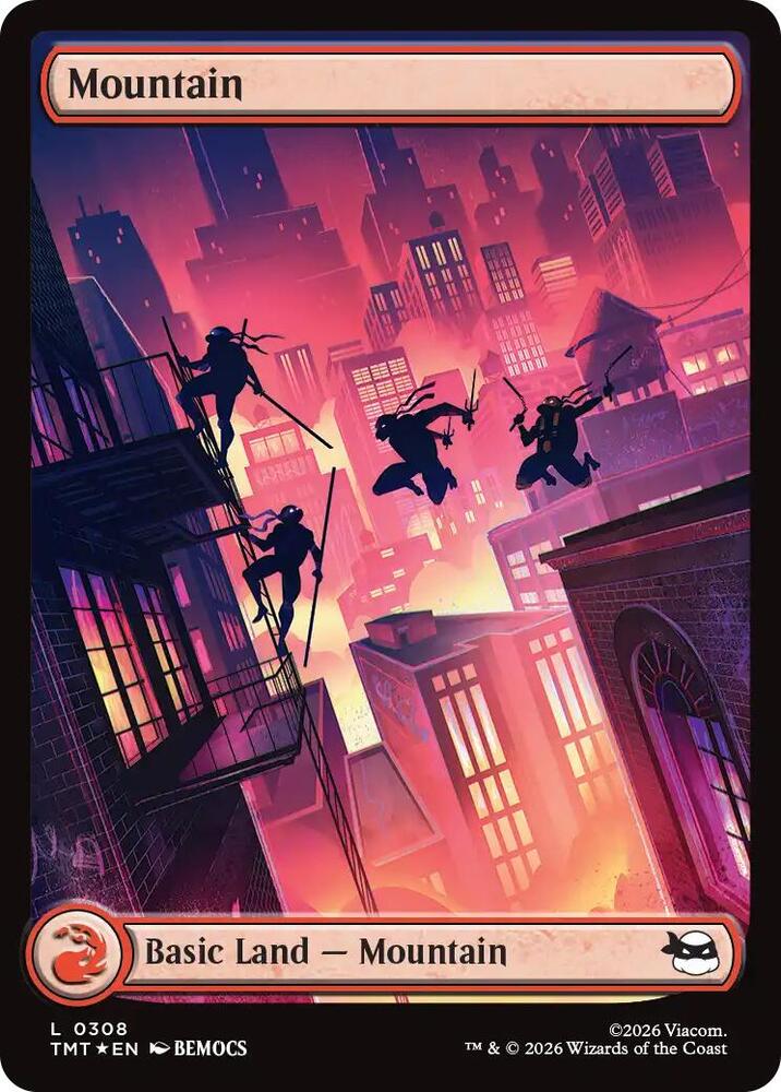 Mountain (0308) (Surge Foil) [Teenage Mutant Ninja Turtles] 308