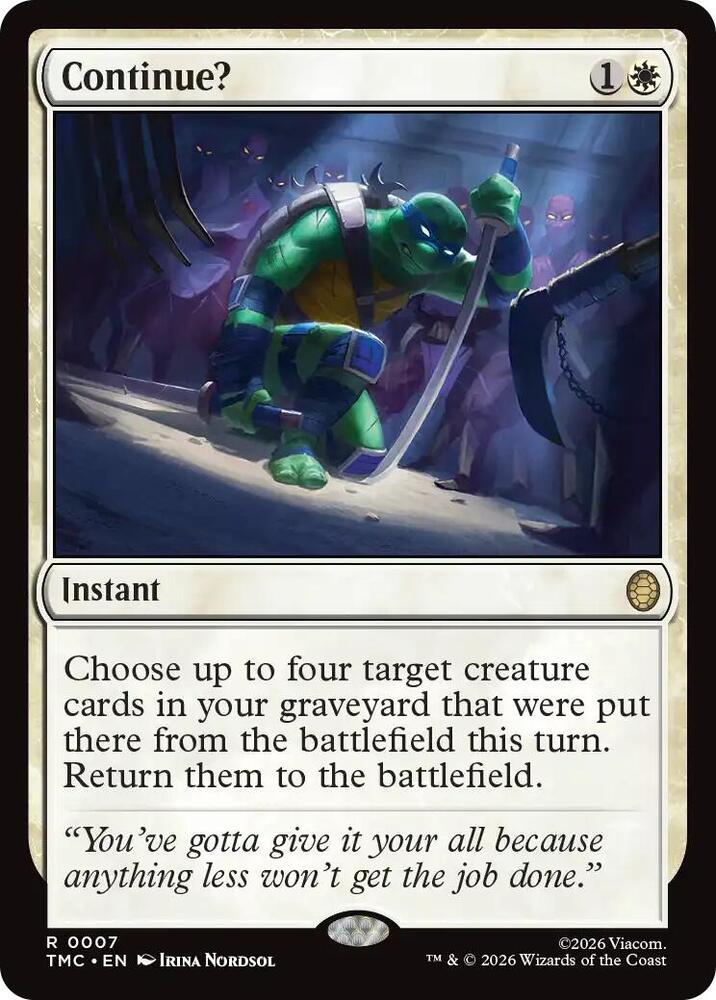 Continue? [Commander: Teenage Mutant Ninja Turtles] 7