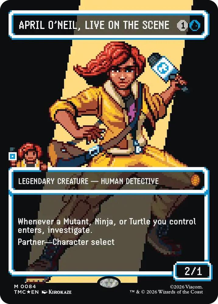 April O'Neil, Live on the Scene (Borderless) (Surge Foil) [Commander: Teenage Mutant Ninja Turtles] 84