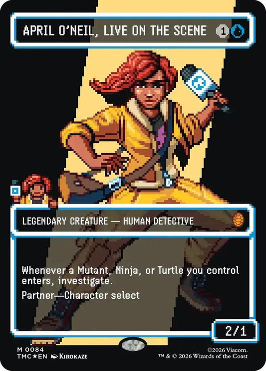 April O'Neil, Live on the Scene (Borderless) (Surge Foil) [Commander: Teenage Mutant Ninja Turtles] 84