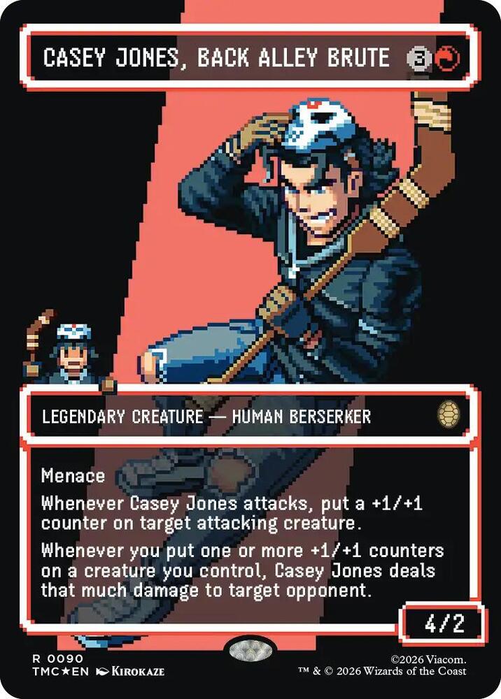 Casey Jones, Back Alley Brute (Borderless) (Surge Foil) [Commander: Teenage Mutant Ninja Turtles] 90
