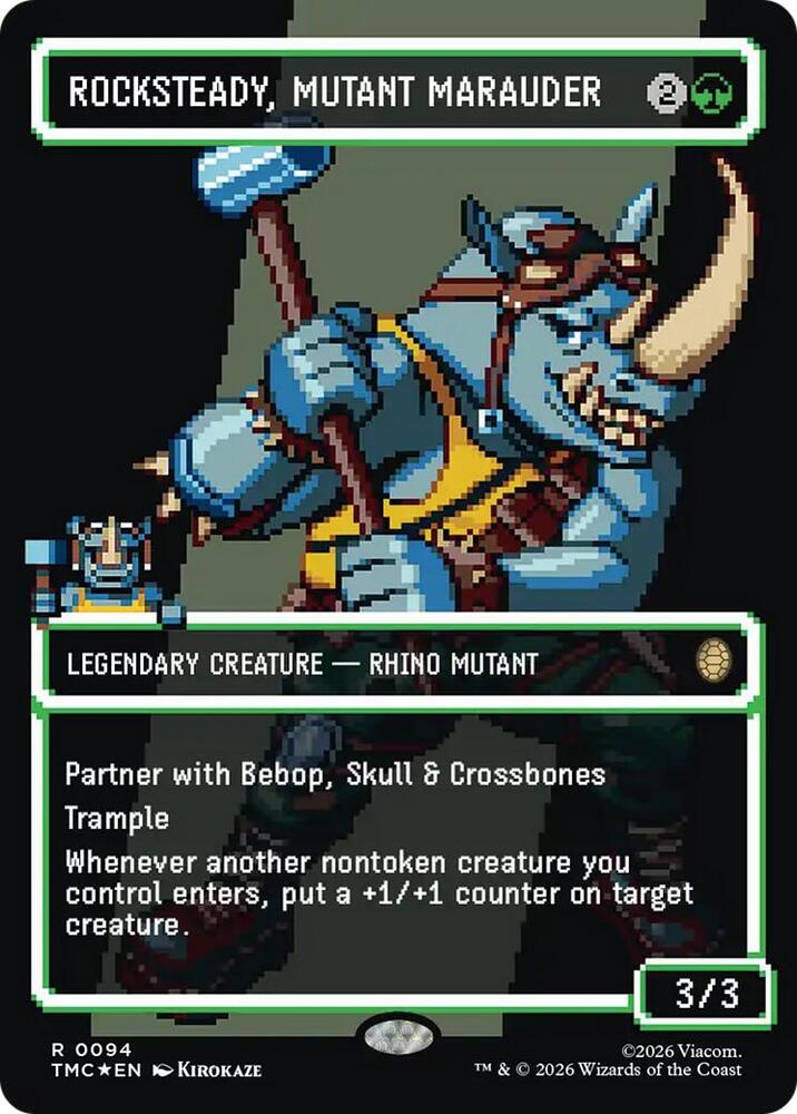 Rocksteady, Mutant Marauder (Borderless) (Surge Foil) [Commander: Teenage Mutant Ninja Turtles] 94
