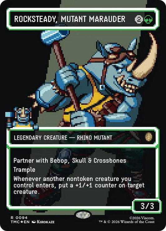 Rocksteady, Mutant Marauder (Borderless) (Surge Foil) [Commander: Teenage Mutant Ninja Turtles] 94