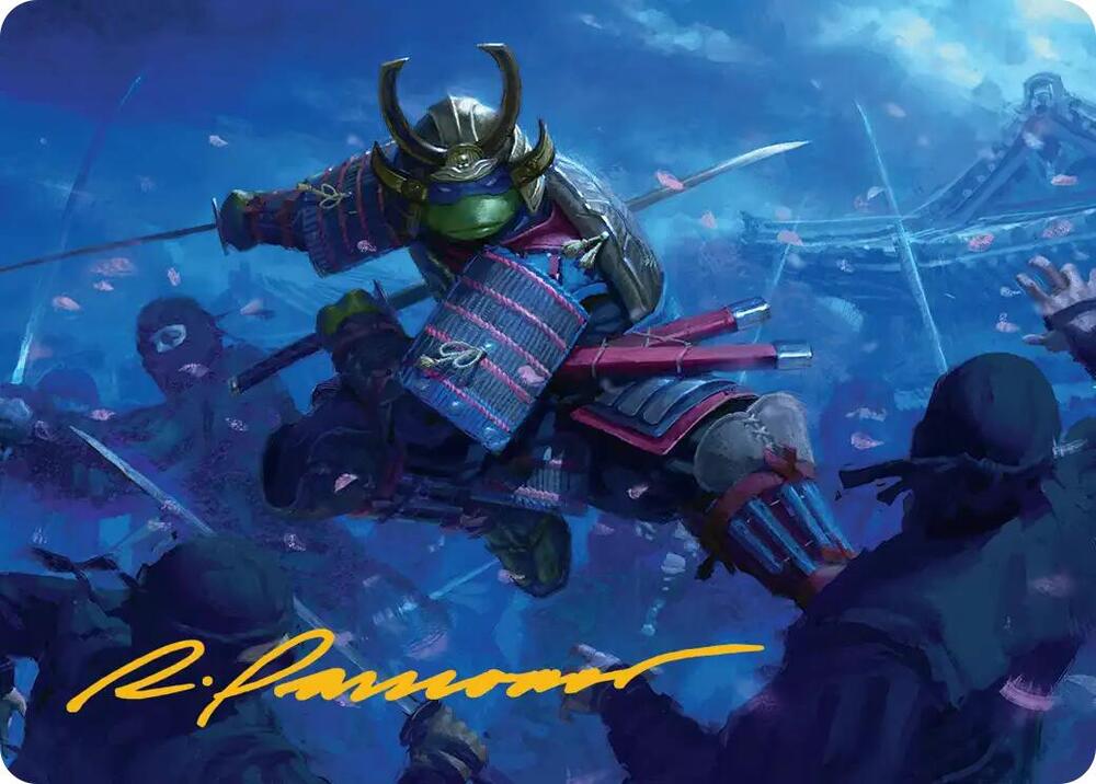 Leonardo, Sewer Samurai Art Card (1/54) (Gold-Stamped Signature) [Art Series: Teenage Mutant Ninja Turtles] 1