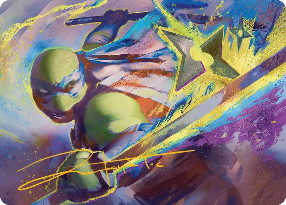 Leonardo's Technique Art Card (Gold-Stamped Signature) [Art Series: Teenage Mutant Ninja Turtles] 2