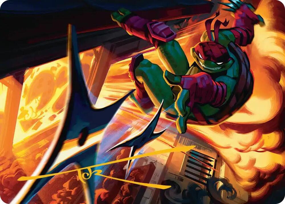 Storm of Steel Art Card (Gold-Stamped Signature) [Art Series: Teenage Mutant Ninja Turtles] 48