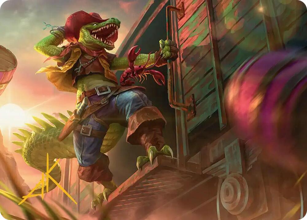 Leatherhead, Iron Gator Art Card (Gold-Stamped Signature) [Art Series: Teenage Mutant Ninja Turtles] 43