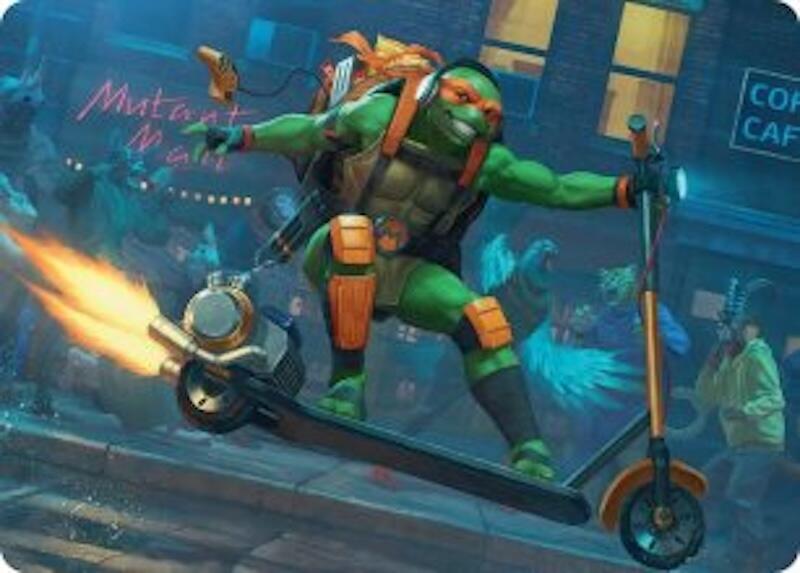 Michelangelo, On the Scene Art Card [Art Series: Teenage Mutant Ninja Turtles] 49