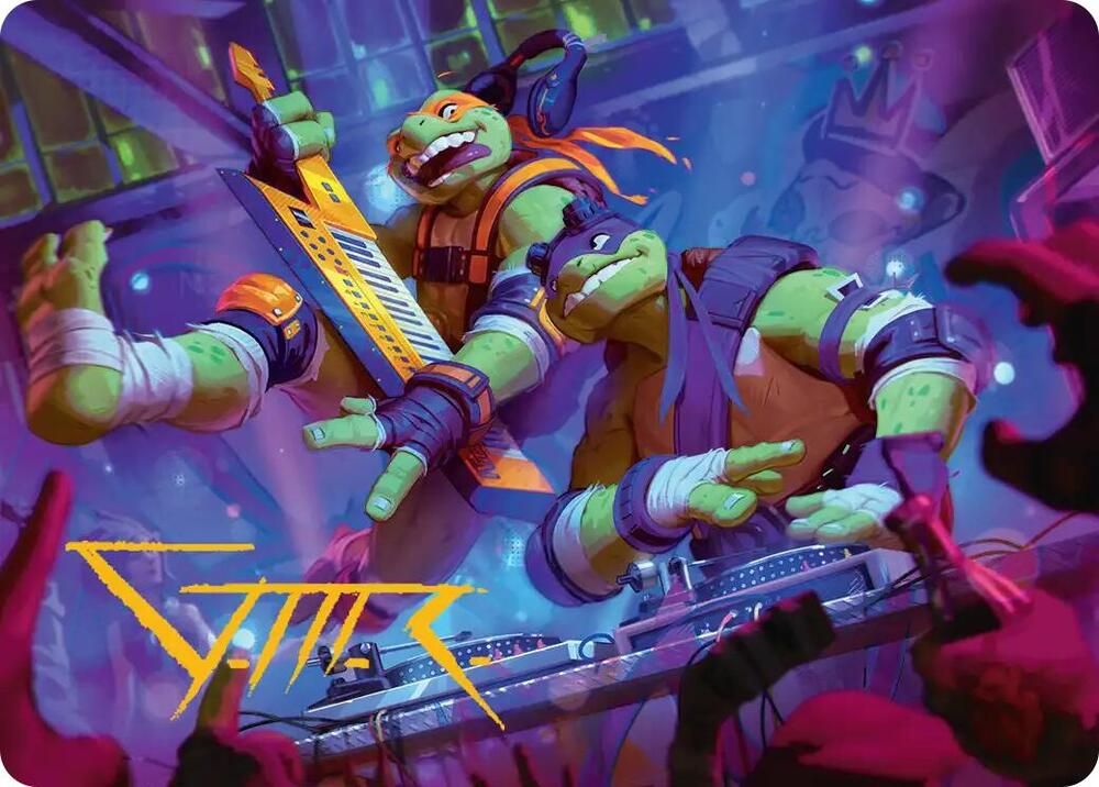 Mikey & Don, Party Planners Art Card (Gold-Stamped Signature) [Art Series: Teenage Mutant Ninja Turtles] 15