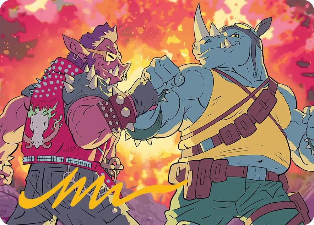 Bebop & Rocksteady Art Card (Gold-Stamped Signature) [Art Series: Teenage Mutant Ninja Turtles] 29