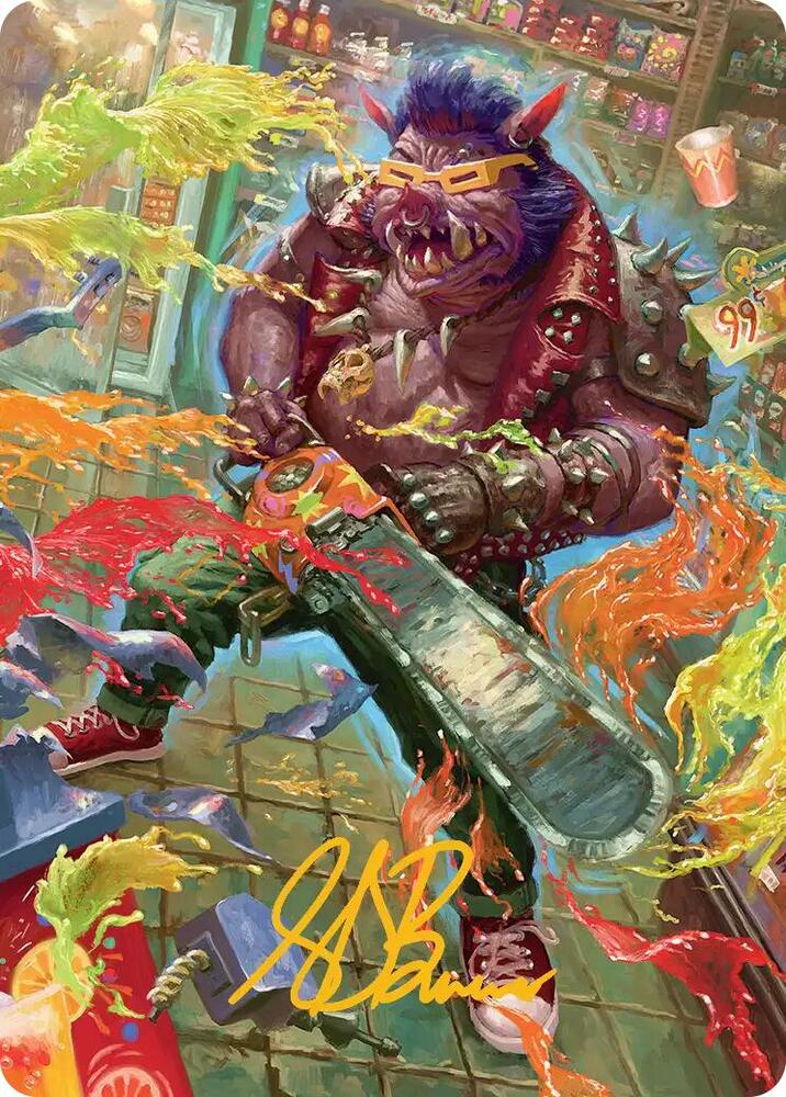 Bebop, Porcine Punk Art Card (Gold-Stamped Signature) [Art Series: Teenage Mutant Ninja Turtles] 52