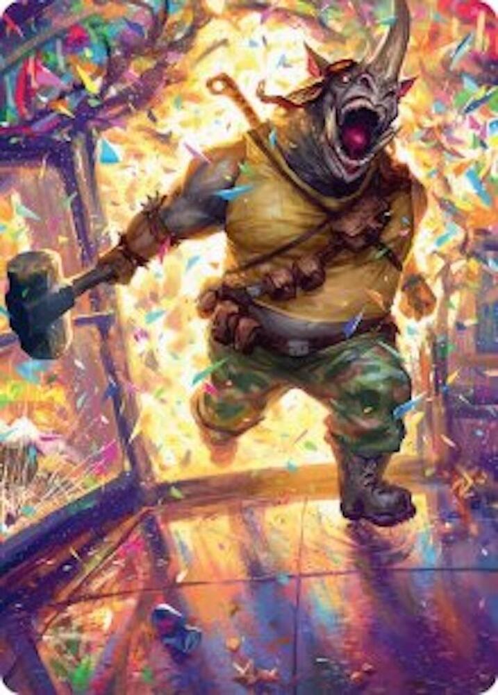 Rocksteady, Rowdy Rhino Art Card [Art Series: Teenage Mutant Ninja Turtles] 54
