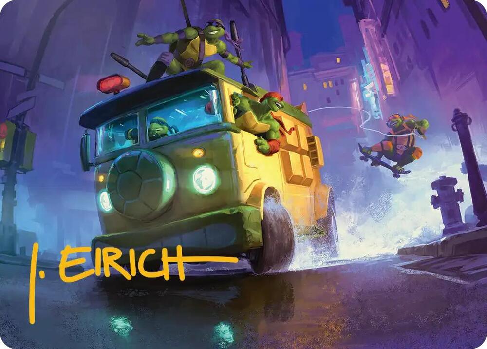 Turtle Van Art Card (Gold-Stamped Signature) [Art Series: Teenage Mutant Ninja Turtles] 19