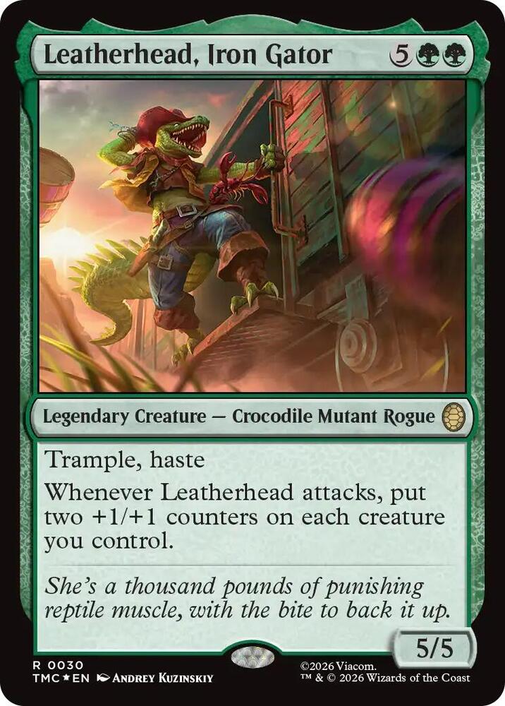 Leatherhead, Iron Gator (Surge Foil) [Commander: Teenage Mutant Ninja Turtles] 30