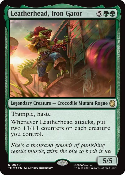 Leatherhead, Iron Gator (Surge Foil) [Commander: Teenage Mutant Ninja Turtles] 30