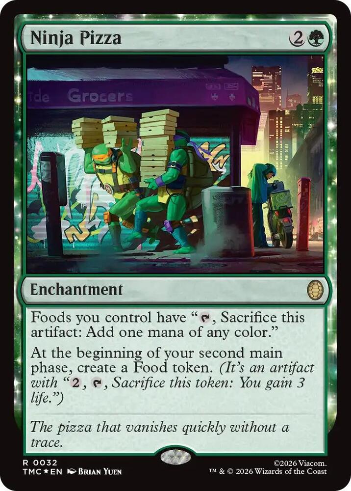 Ninja Pizza (Surge Foil) [Commander: Teenage Mutant Ninja Turtles] 32