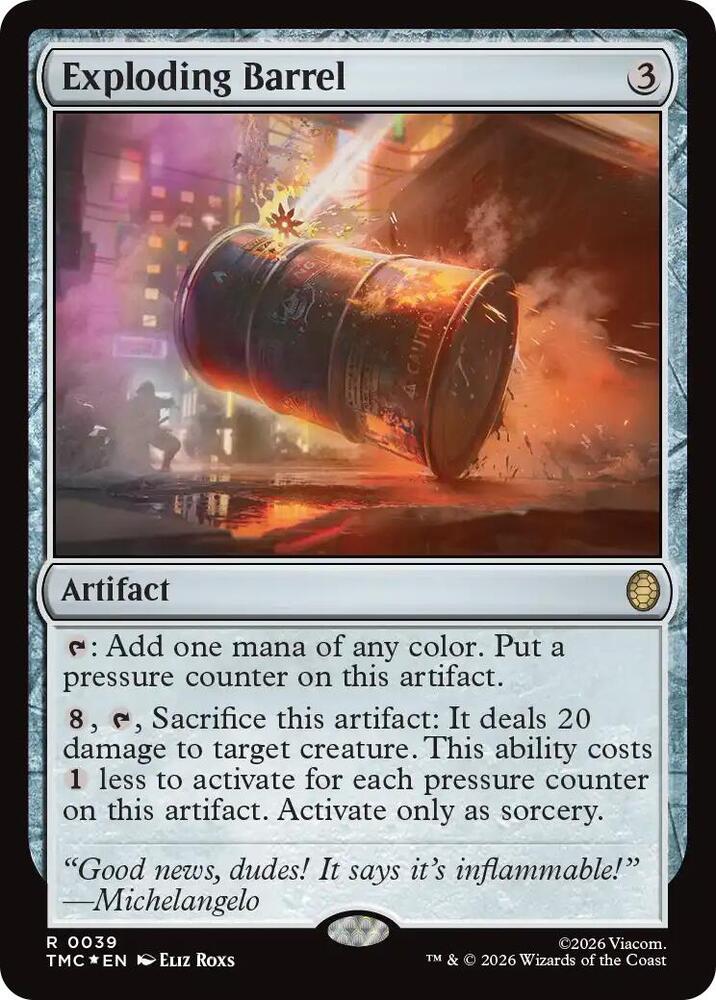 Exploding Barrel (Surge Foil) [Commander: Teenage Mutant Ninja Turtles] 39