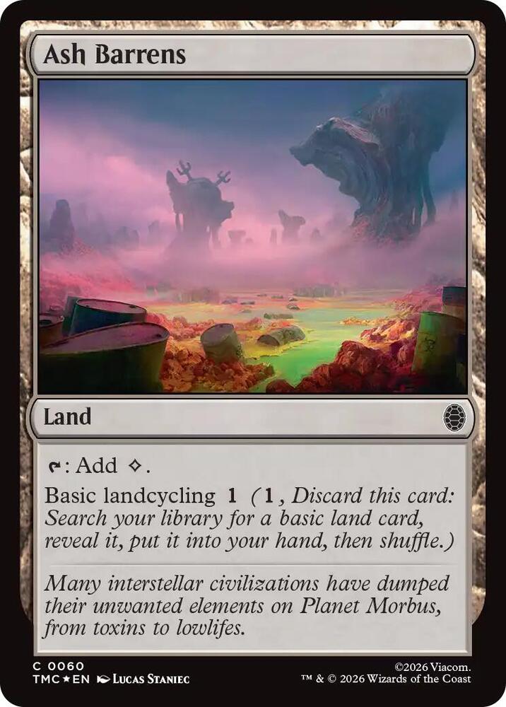 Ash Barrens (Surge Foil) [Commander: Teenage Mutant Ninja Turtles] 60