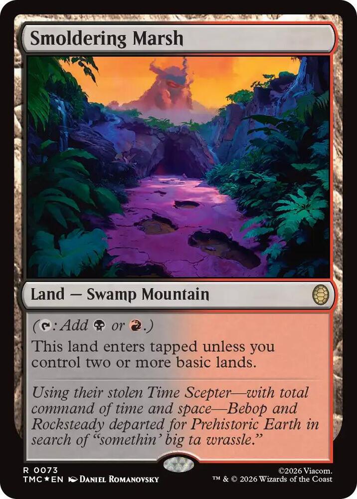Smoldering Marsh (Surge Foil) [Commander: Teenage Mutant Ninja Turtles] 73