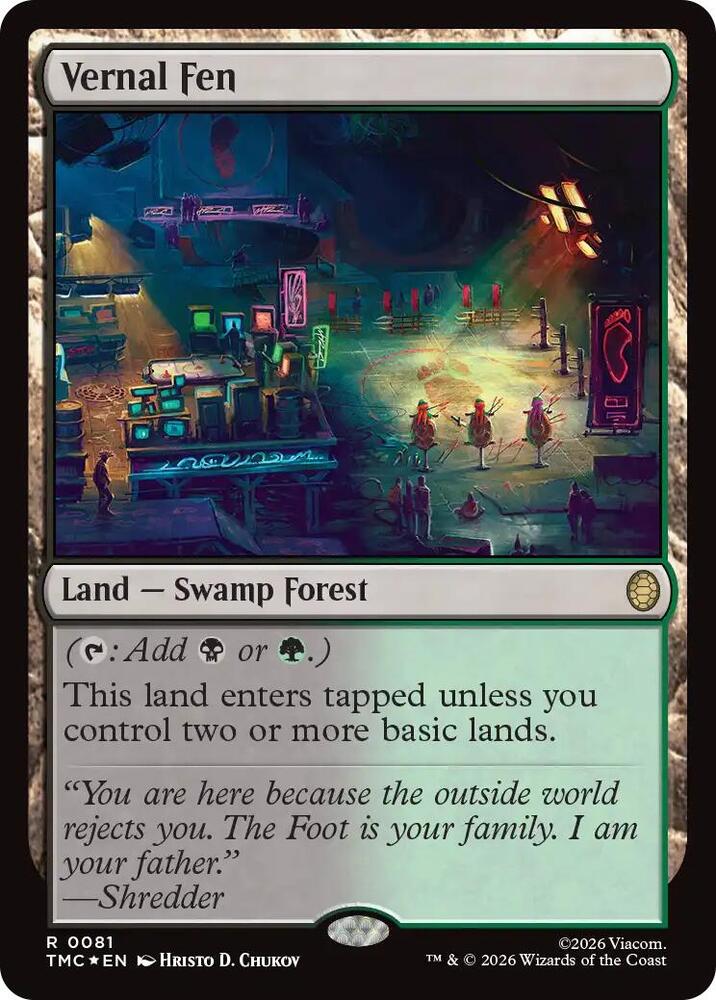 Vernal Fen (Surge Foil) [Commander: Teenage Mutant Ninja Turtles] 81