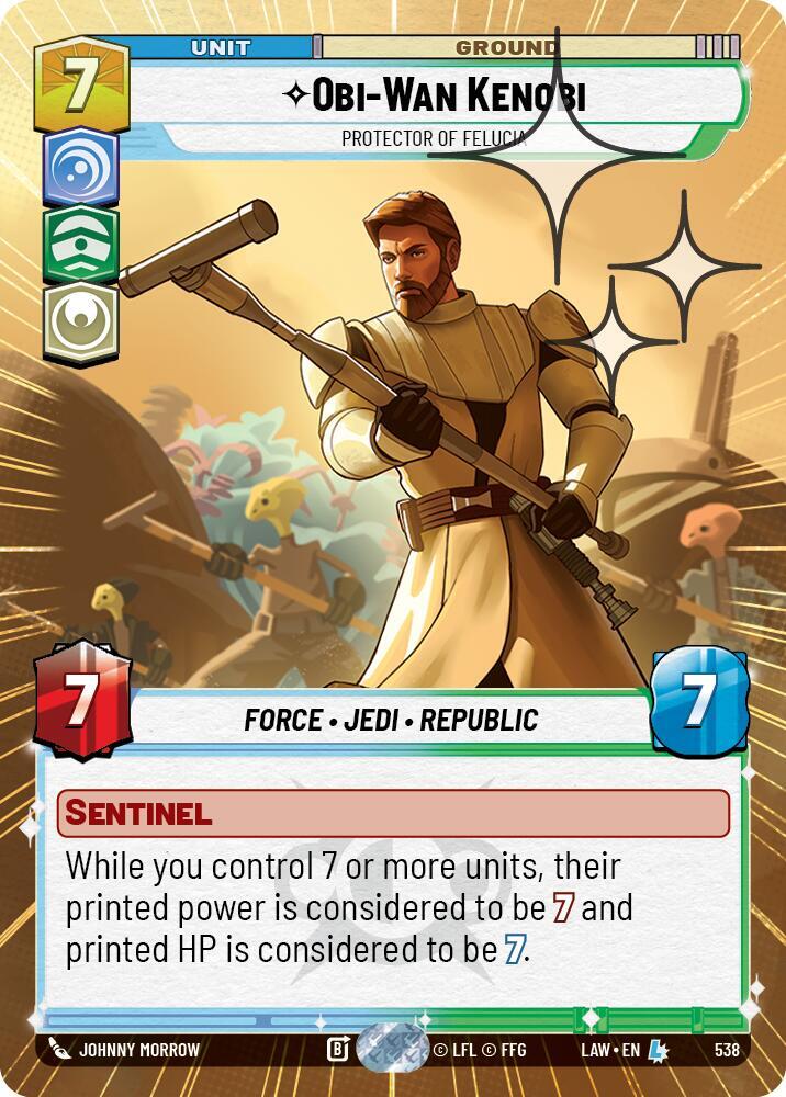 Obi-Wan Kenobi - Protector of Felucia (Hyperspace Foil) [A Lawless Time] 538