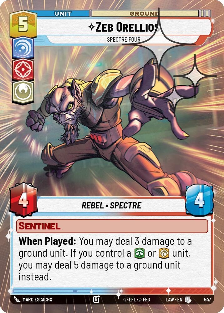 Zeb Orellios - Spectre Four (Hyperspace Foil) [A Lawless Time] 547