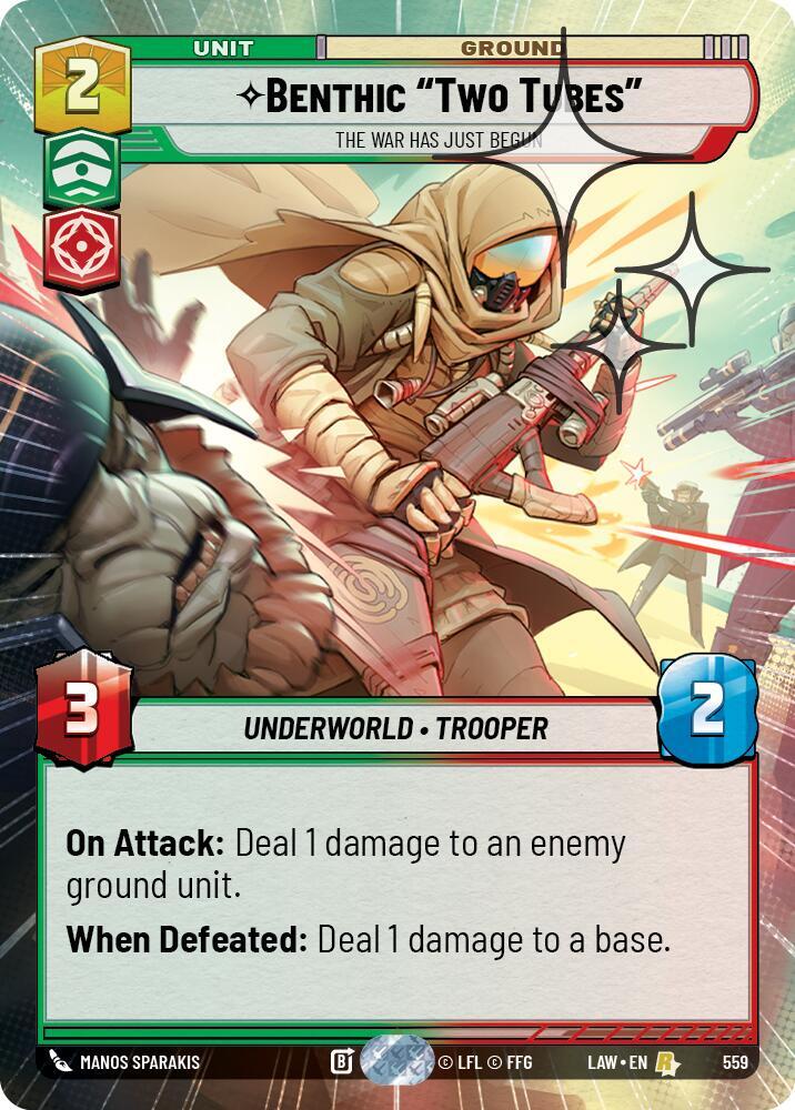 Benthic "Two Tubes" - The War Has Just Begun (Hyperspace Foil) [A Lawless Time] 559