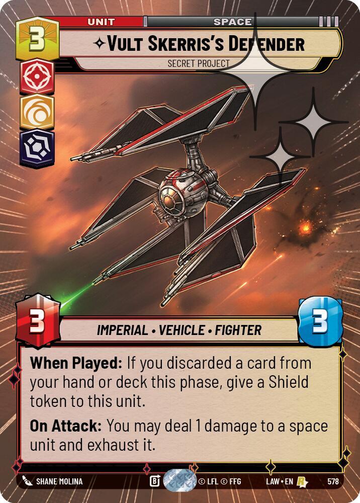Vult Skerris's Defender - Secret Project (Hyperspace Foil) [A Lawless Time] 578