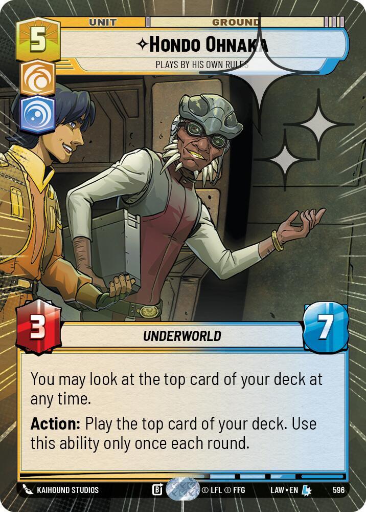 Hondo Ohnaka - Plays By His Own Rules (Hyperspace Foil) [A Lawless Time] 596