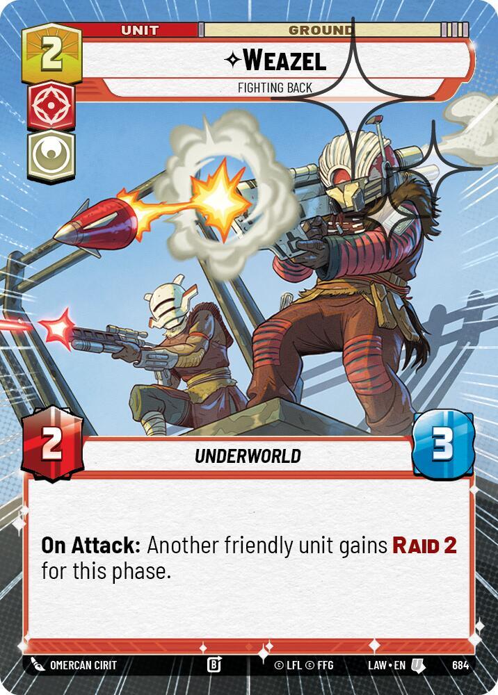 Weazel - Fighting Back (Hyperspace Foil) [A Lawless Time] 684