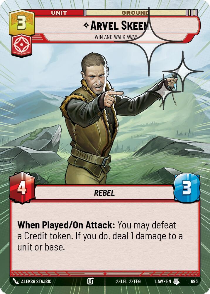 Arvel Skeen - Win and Walk Away (Hyperspace Foil) [A Lawless Time] 693