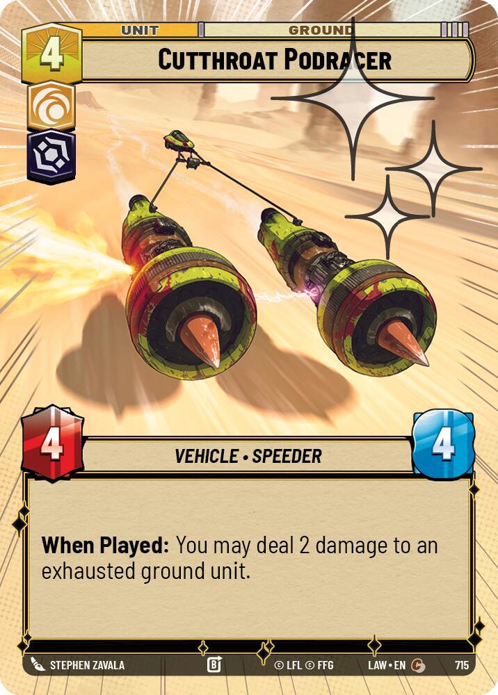 Cutthroat Podracer (Hyperspace Foil) [A Lawless Time] 715