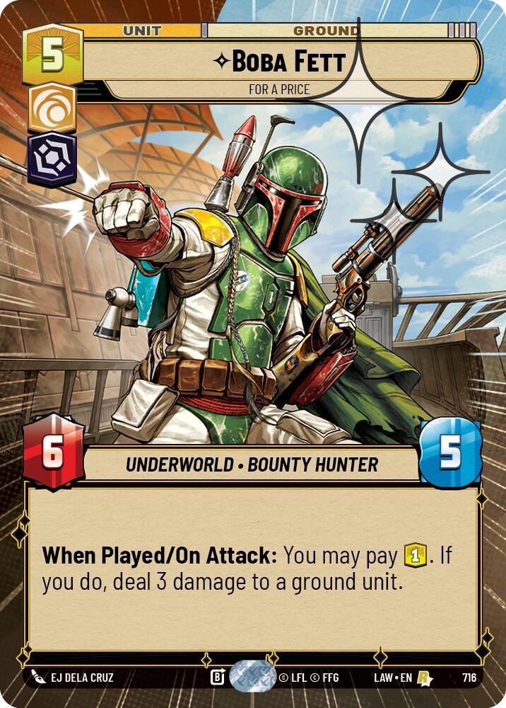Boba Fett - For a Price (Hyperspace Foil) [A Lawless Time] 716